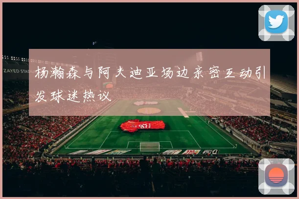 杨瀚森与阿夫迪亚场边亲密互动引发球迷热议